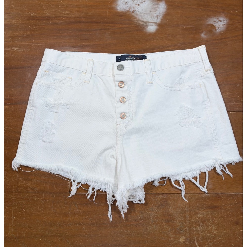 Hollister Short-Short Junior Size 9 W29  Excellent Distressed High Rise Boho